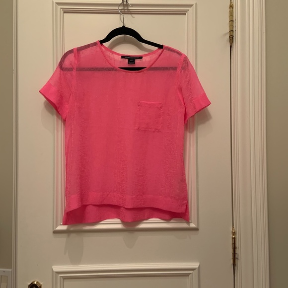 *French Connection pink sheer blouse - Picture 2 of 5